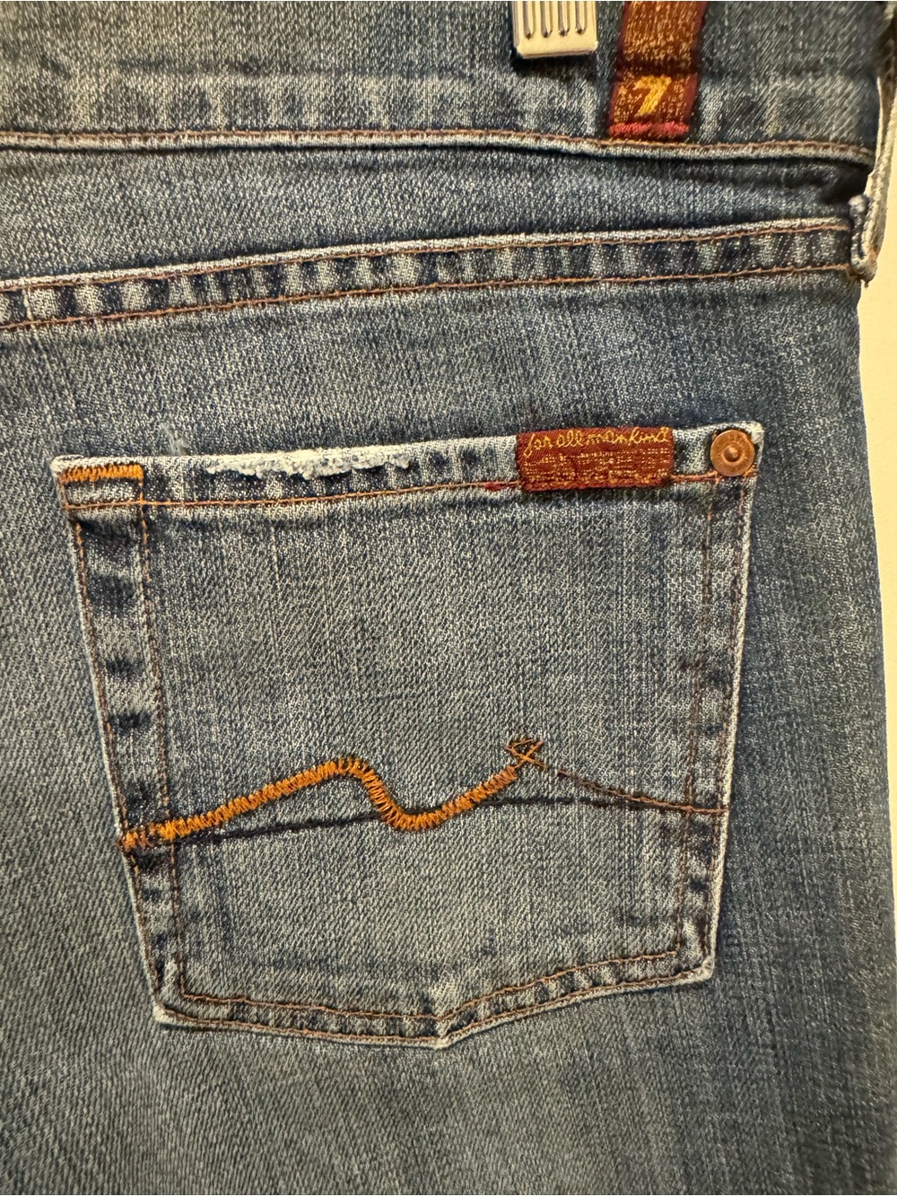 7FAMK BOOTCUT Designer For All Man Kind Vintage Y2K 30 Jeans